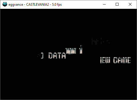 Castlevania menu bug